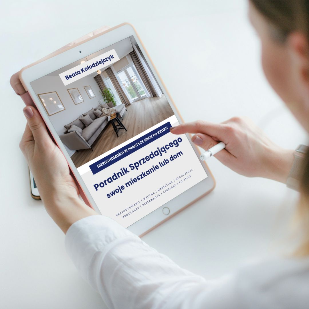 Poradnik Sprzedającego swoje mieszkanie lub dom Beata Kołodziejczyk mockup tablet