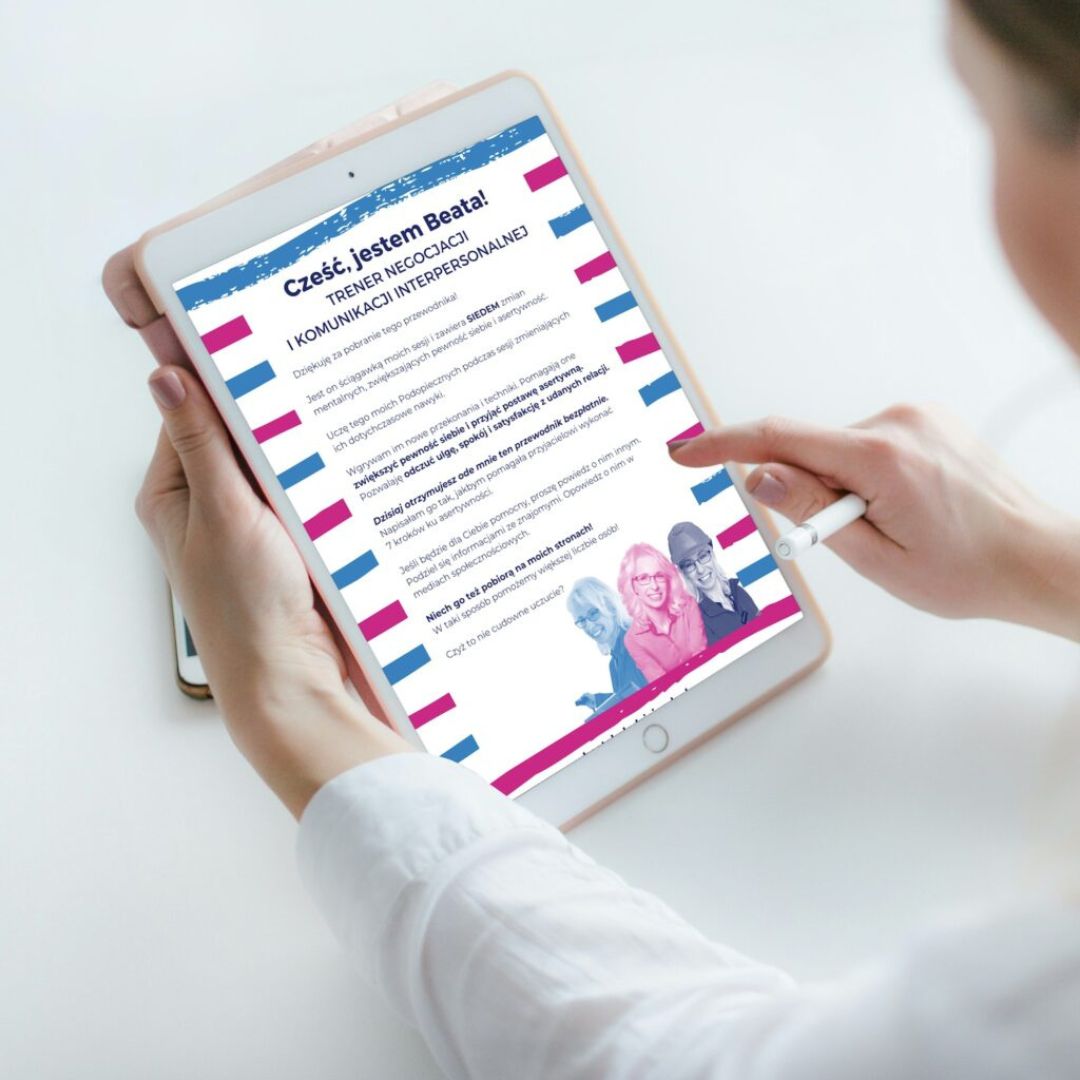 7 Kroków do asertywności Beata Kołodziejczyk mockup tablet