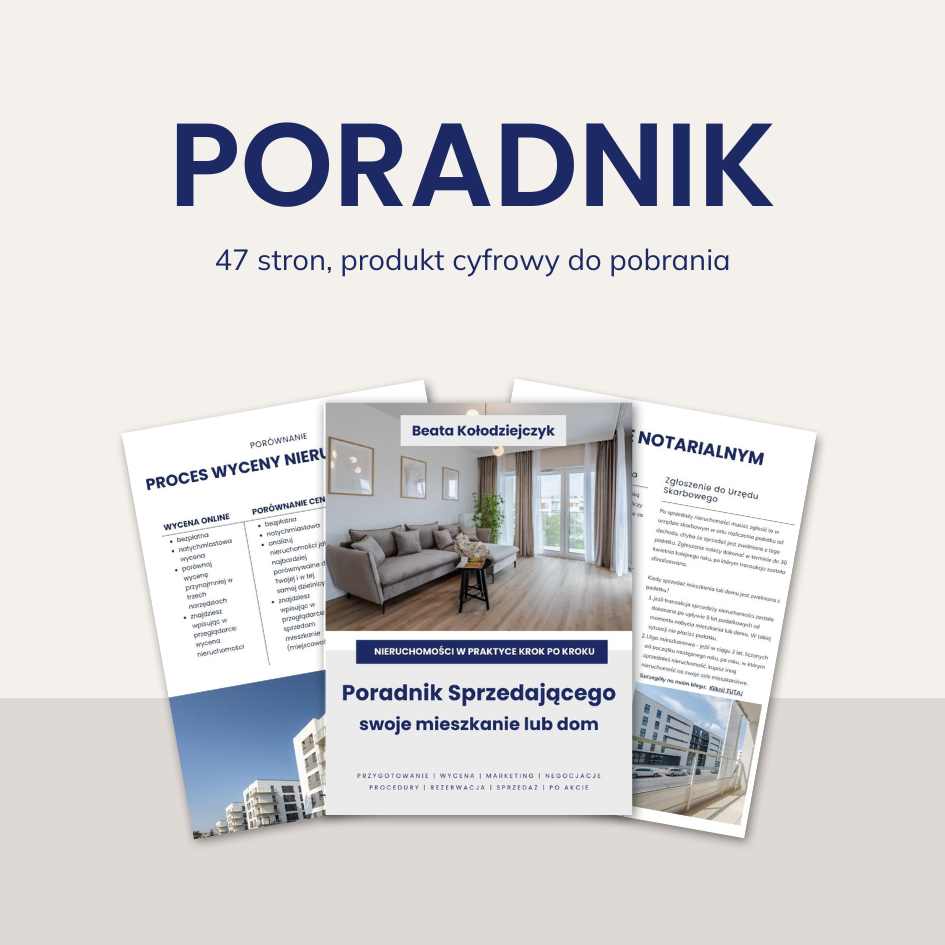 Poradnik Sprzedającego swoje mieszkanie, dom Beata Kołodziejczyk mockup 3