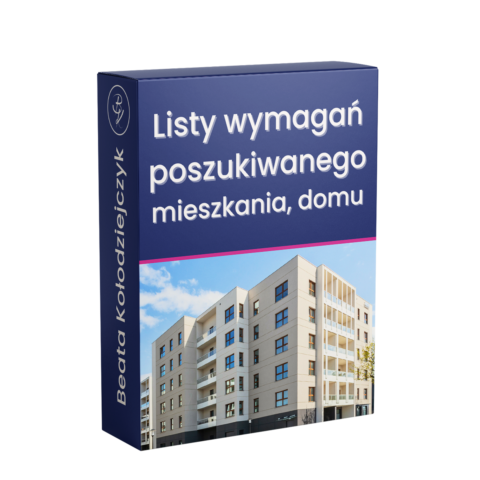 Listy wymagań poszukiwanego mieszkania domu mockup Beata Kołodziejczyk