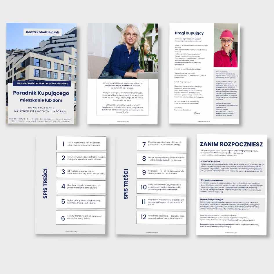 Mockup Poradnik Kupującego mieszkanie, dom Beata Kołodziejczyk 1
