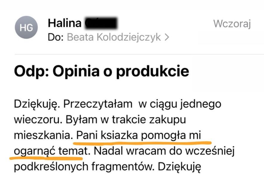 Opinia p. Haliny