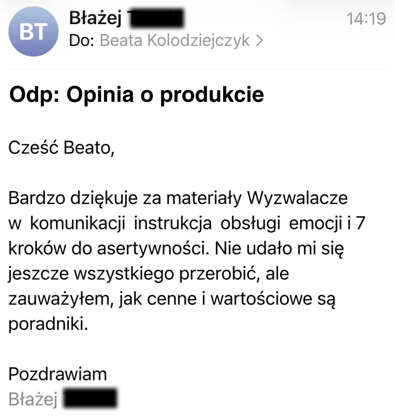 opinia Błażej styczen